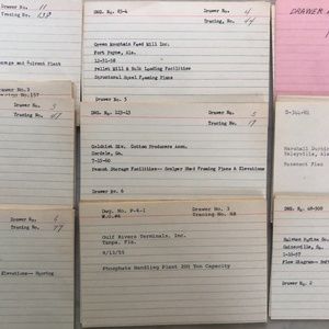 Vintage 1950's Pack of 12 Contractor's Typed Large Index Cards Outlining…